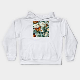 Monarch Butterflies Watercolor 20 Kids Hoodie